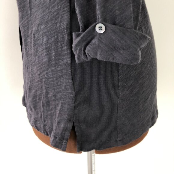 Grey Button Front Top - Picture 4 of 6